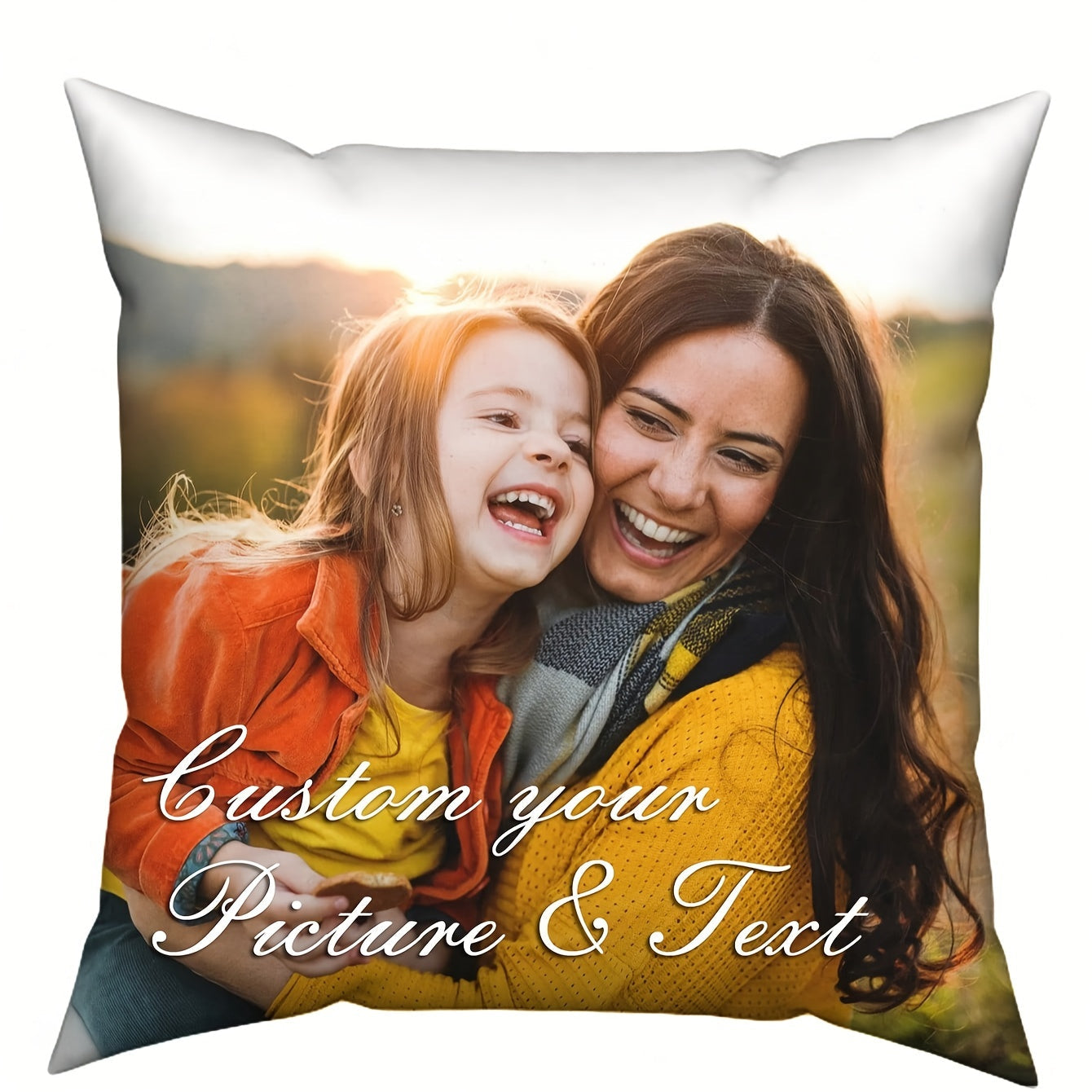 Create Your Own Square Pillow Cover - 1 Piece of Soft Polyester Fabric, Personalized Home Decor Project, Thoughtful Gift for Loved Ones, Perfect for Anniversaries