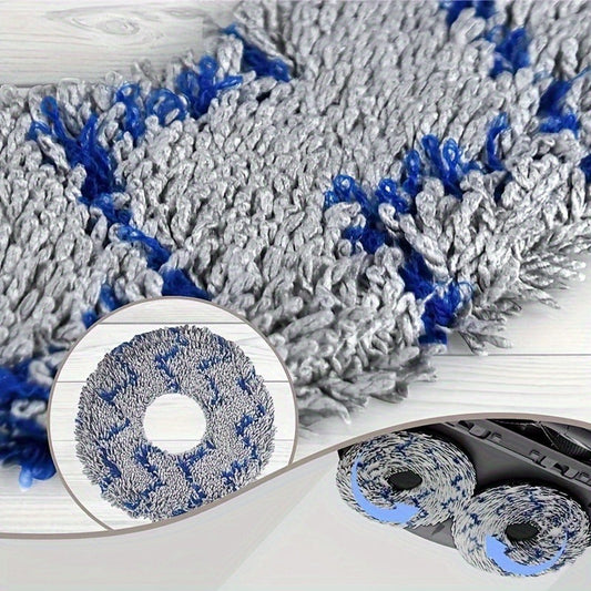 Set of 10 Blue Striped Fabric Mop Pads - Suitable for T20/T20 Pro/T20 Max, X1S/X1S Pro/X1/X1 Turbo/P10/Q Revo, X20/S20/W20, X10/S10/W10/L10, X30 Series, Uitea Series, Mi 1S/2S/2 Pro/3S/S10+/S10 Plus - Easy to Wash by Hand for Effective Home Cleaning