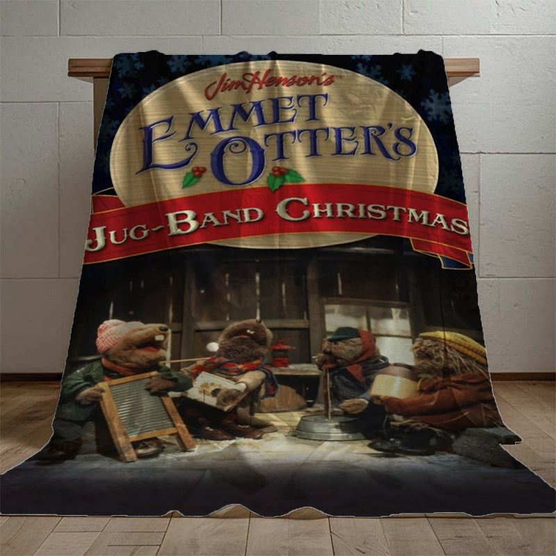 Soft and cozy Jim Henson's Muppet Bug Band Christmas flannel fleece blanket, perfect for all seasons. This multifunctional nap throw is great for home, office, car, and camping. Featuring a digital print anime theme, this blanket is made of 250-300gsm