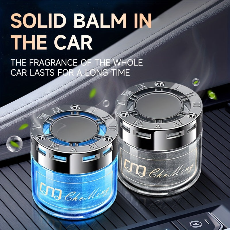 Durable car air freshener: Solid balm and scented tablets for long-lasting odor elimination in your car. Ideal auto interior accessory.