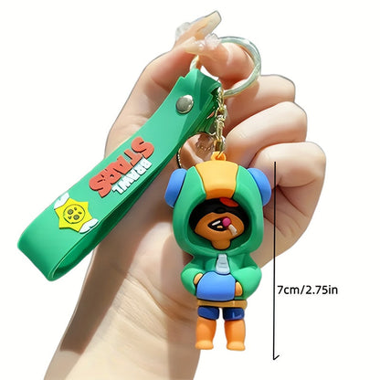 Durable PVC Keychain featuring a Cute Cartoon Character - The Perfect Fashionable Anime-Inspired Charm for Backpacks & Car Keys! Complete with a Strong Lobster Clasp, this Keychain makes a Great Christmas Gift for Women and Girls.