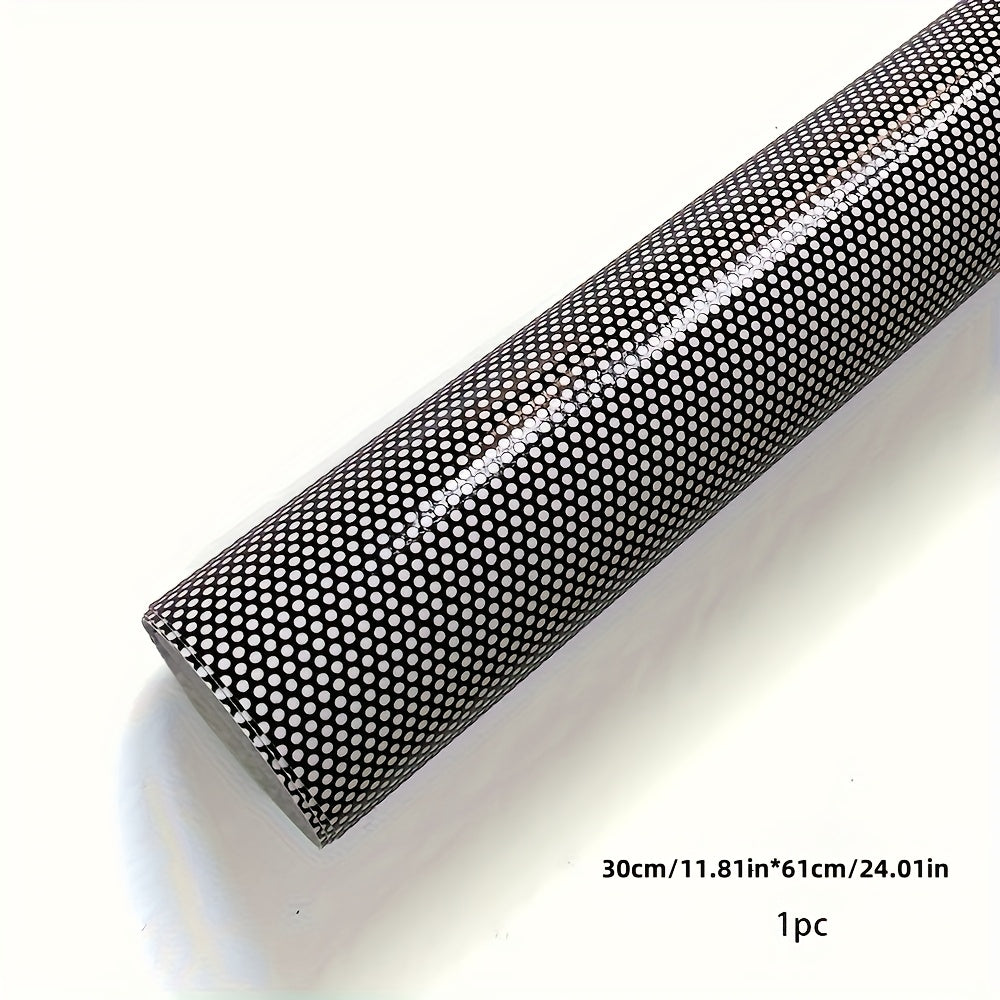 Customizable PVC mesh pattern vinyl wrap for car headlights and taillights, with strong adhesion and durability, suitable for most models. Size: 30x122cm.