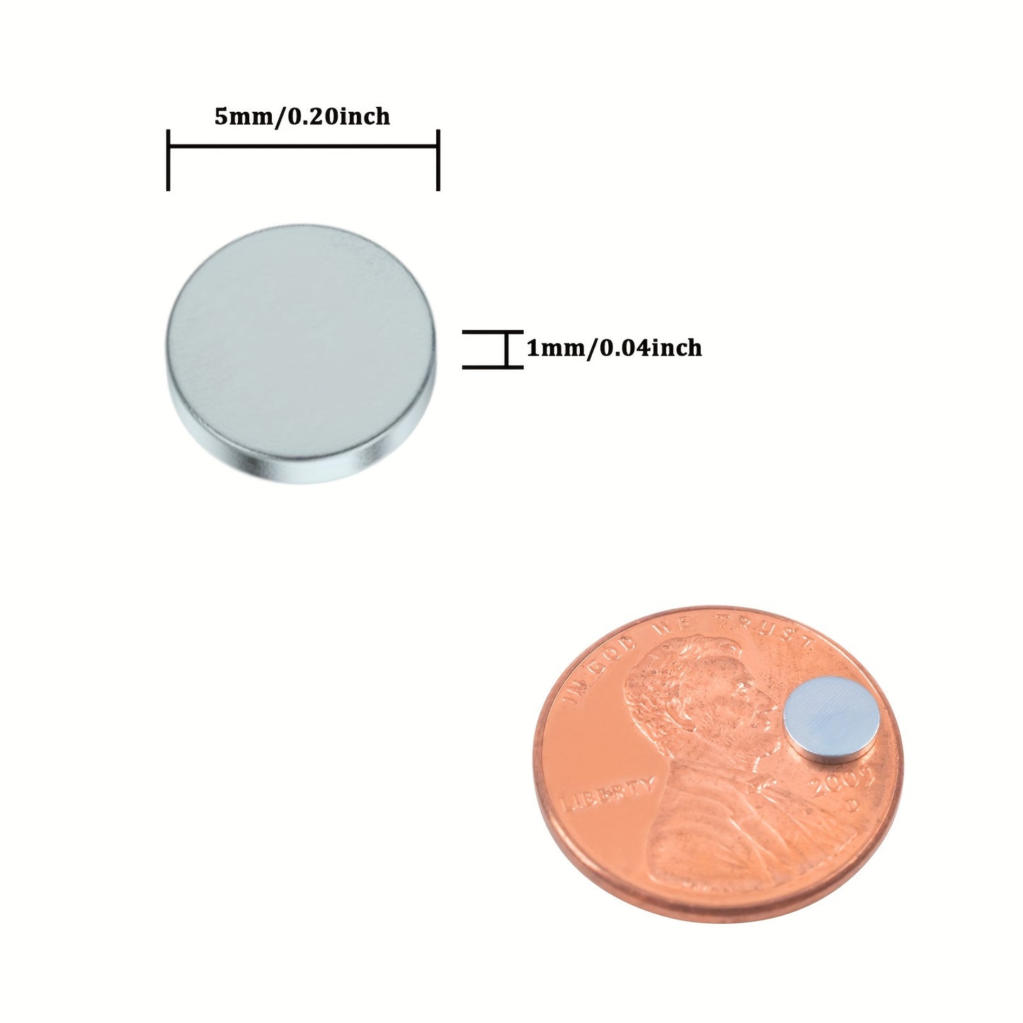 100 Blue Round Magnetic Patches, 5x1mm, Ideal for Whiteboards and Fridges.