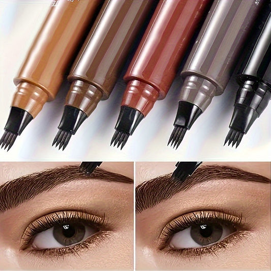 Long-lasting waterproof liquid eyebrow pencil for natural wild brows, suitable for all skin types.