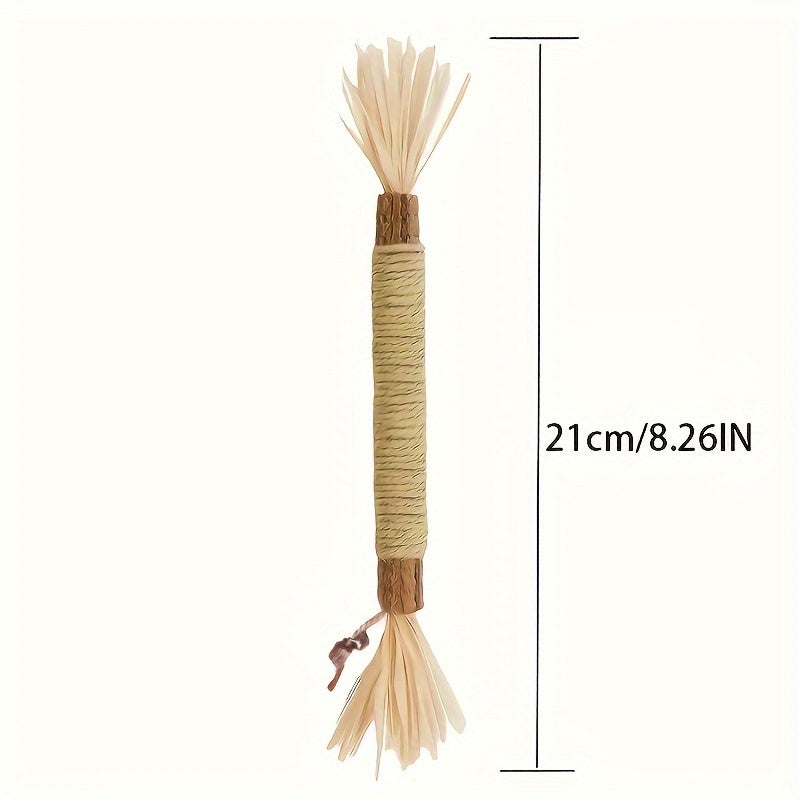 Natural Sisal Cat Chew Stick for Dental Health, Eco-friendly, Durable Indoor Toy