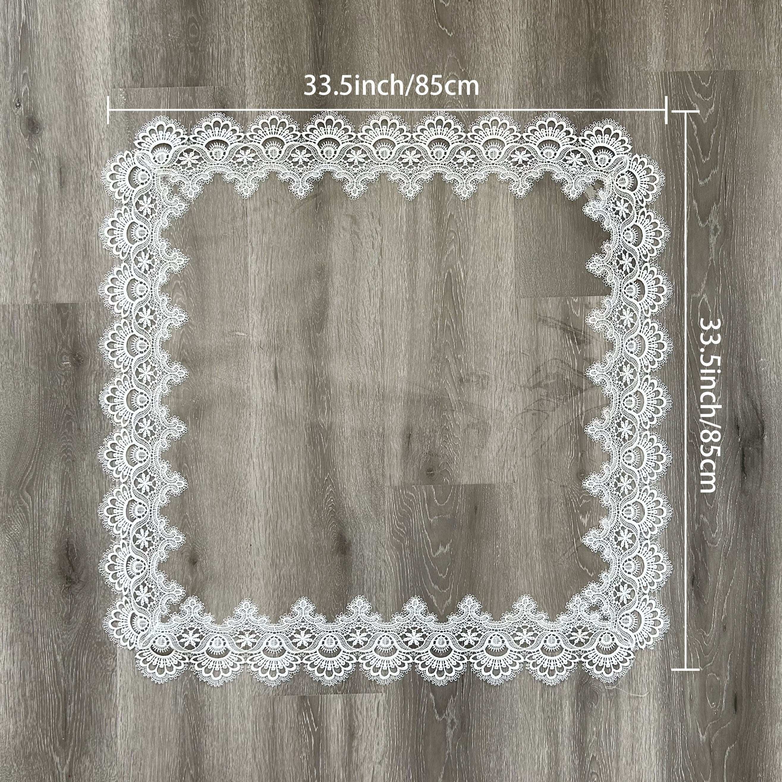 1pc Elegant PVC Tablecloth with Classic Lace Design - Transparent, Non-Slip, Easy to Clean for Dining, Kitchen & Party Decor