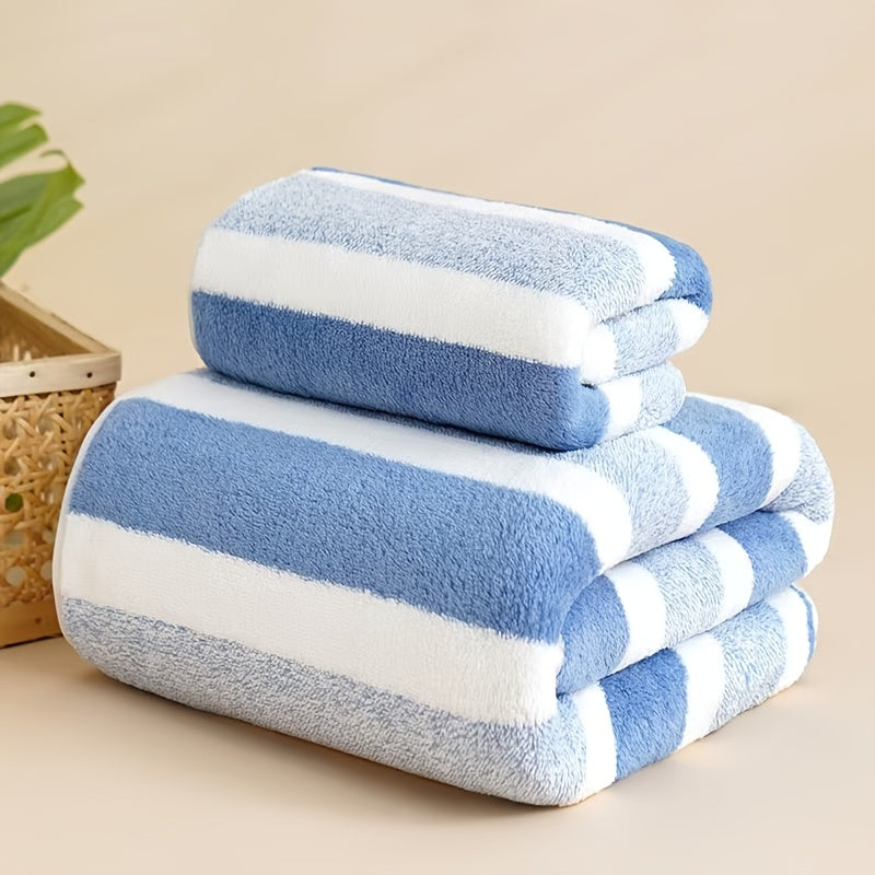 Luxurious Coral Fleece Towel Set, Soft and Absorbent, Perfect for Pool, Home, Gym, RV Bathroom - Quick-Dry and Versatile.