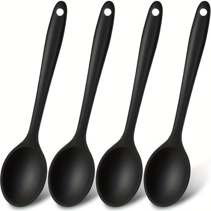 Silicone spoon set in 2 or 4 pieces for better mixing while cooking, stirring salads, and soups.