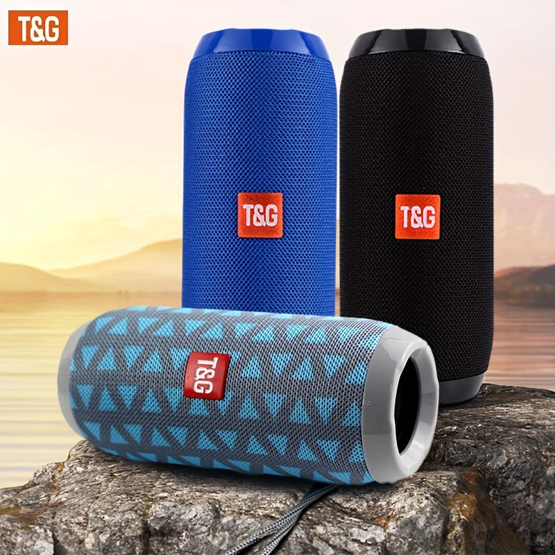 TG117 Portable Wireless Speaker with TWS Stereo, Built-in Mic for Calls, FM Radio, TF Card and USB Playback - Perfect for use.