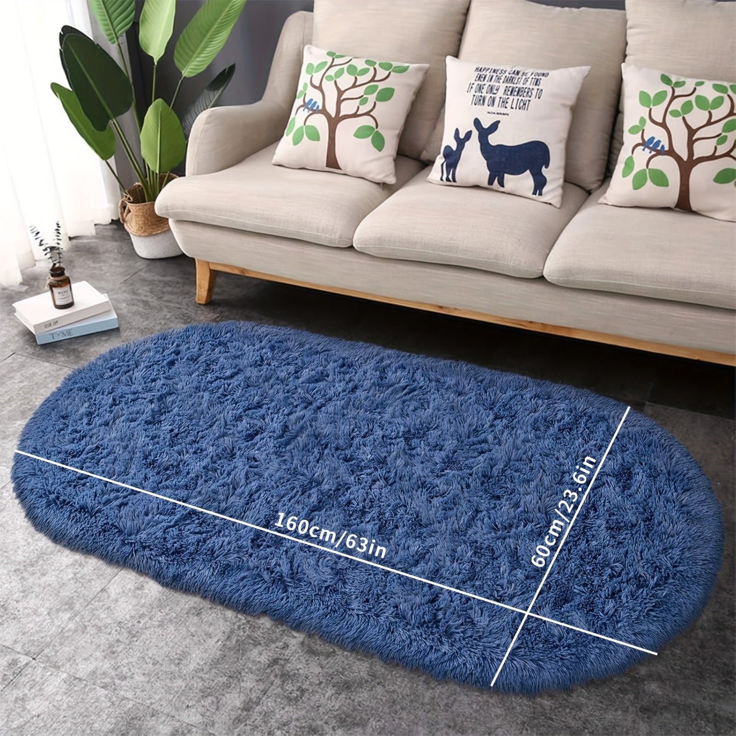 Plush Bedroom Rug - Soft, Cozy, Non-Slip, Machine Washable, Skin-friendly, Perfect for Indoor Use and Bedside