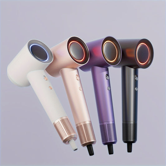 UOOGOU Professional Negative Ion Hair Dryer: Portativ, Tez qurituvchi, Hidli, 3 ta issiqlik sozlamasi, 2 tezlik nazorati, 360° aylanuvchi magnit nozzle, Past shovqin, Uyda, sayohatda va salonlarda foydalanish uchun ideal,