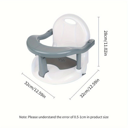 Bath seat for youngsters - folding chair designed to prevent tipping, made from multicolored PP material for safety and durability