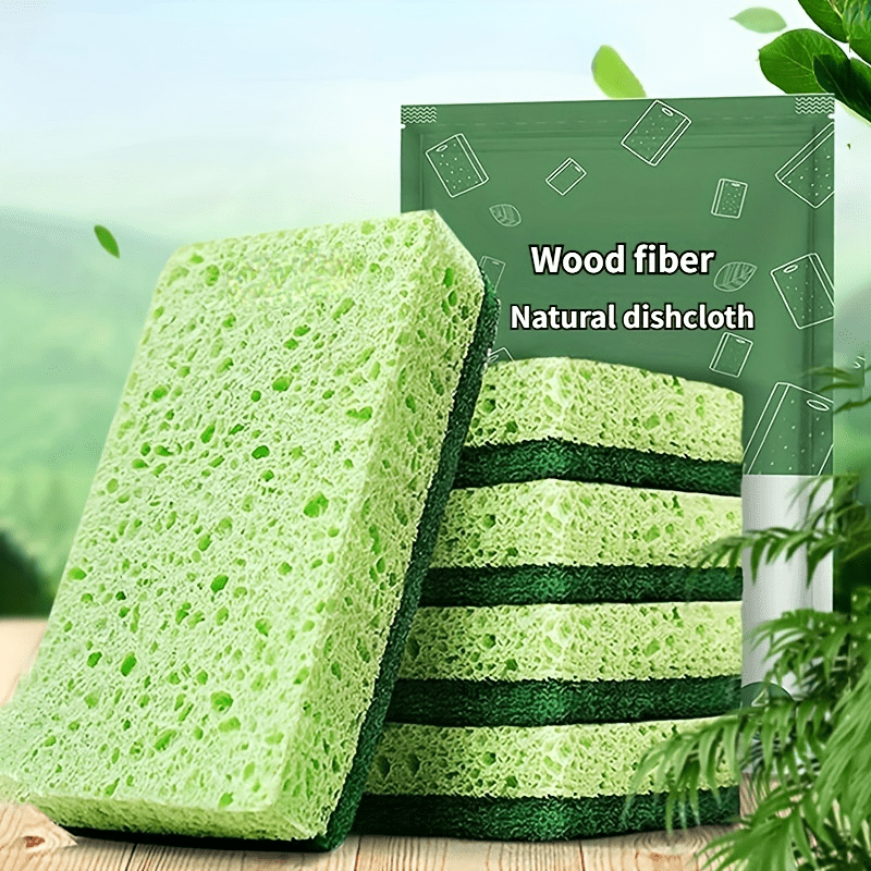 Green Heavy Duty Scrub Sponges and Scouring Pads - Perfect for Cleaning Kitchen, Dishes, and Bathroom - Available in Packs of 5, 10, or 20 - Strong and Long-Lasting