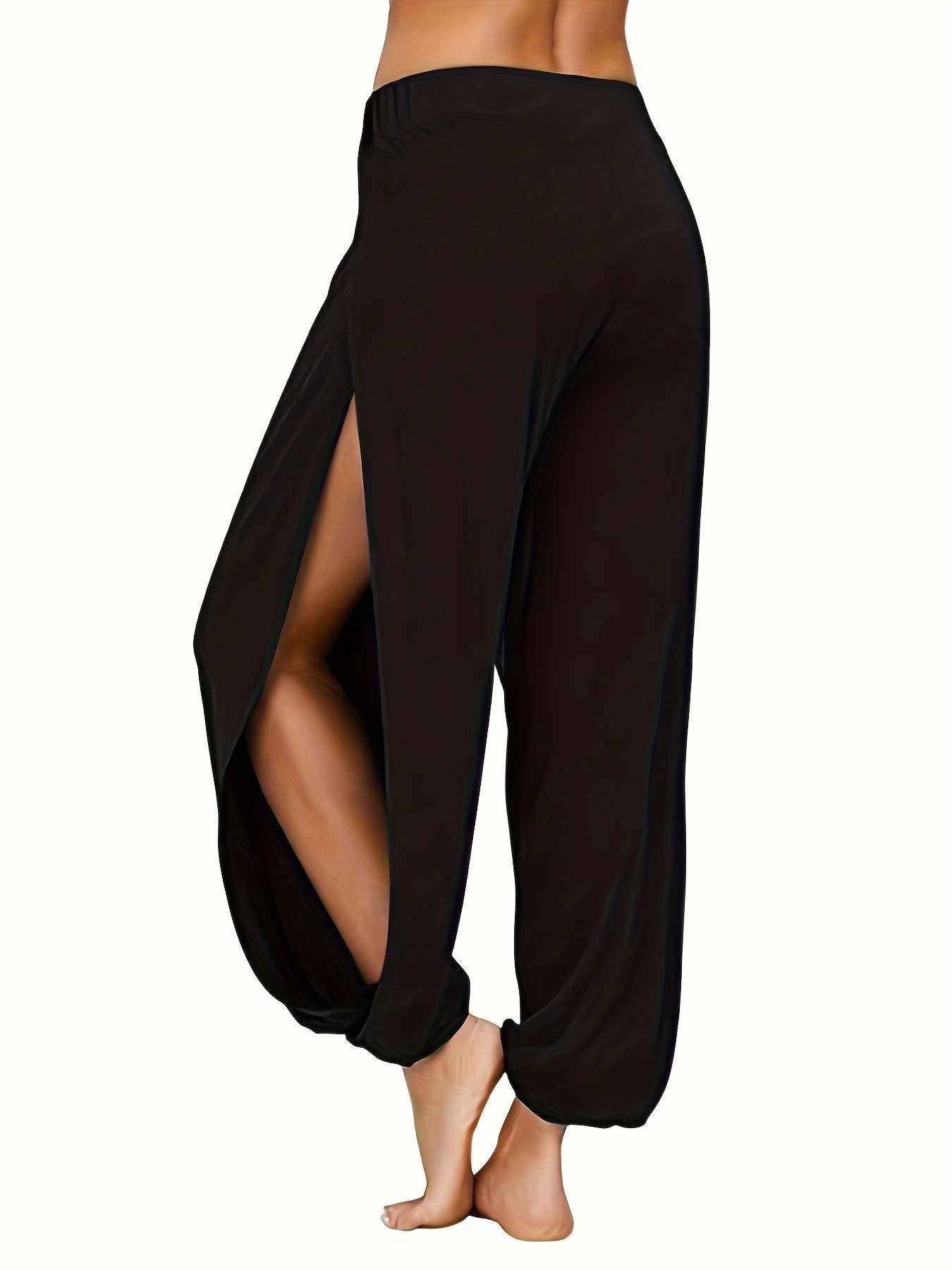 Relaxed elastic jogger pants for women's loungewear.