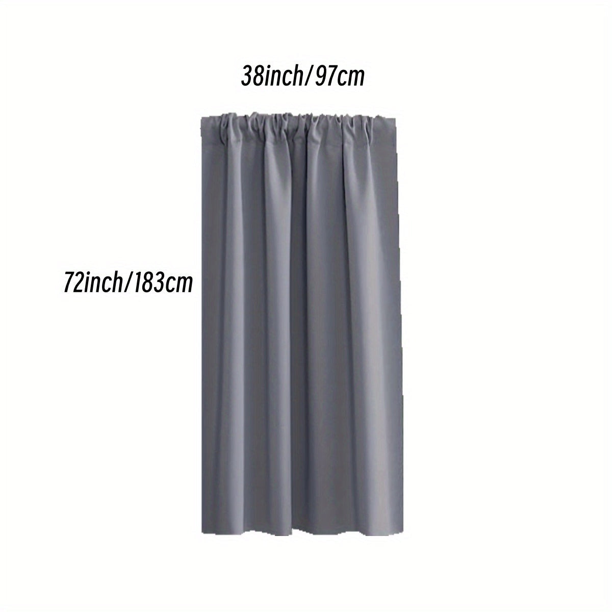 1PC Insulated Rod Pocket Bedroom Blackout Curtains for Room Darkening and Noise Reduction