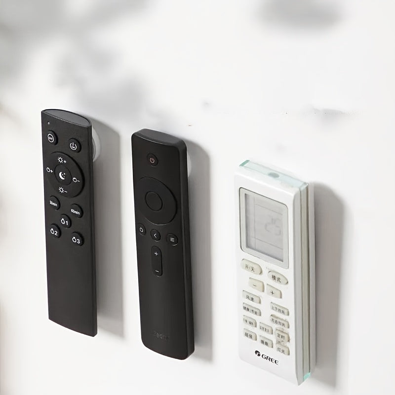 Modern Plastic TV Remote Control Holder Set: Wall-Mounted with Easy Installation, Perfect for TV and Air Conditioner Remote Controls