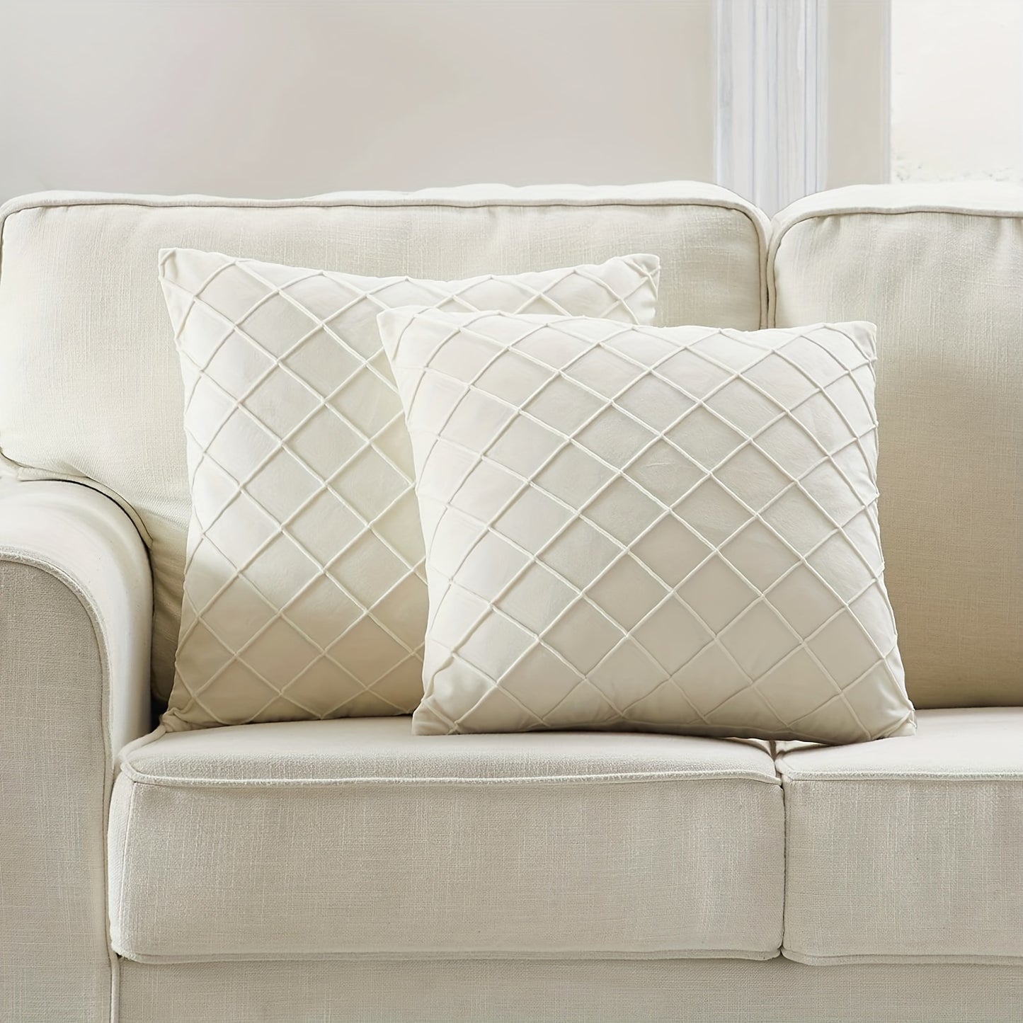 Modern Argyle Throw Pillow Case made of polyester velvet for soft, comfortable home, office, living room, and sofa décor (Pillow core not included).