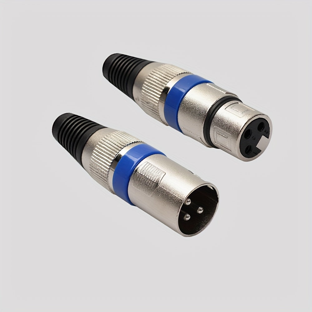 JYFT 3-Pin XLR connectors, Male-to-Female audio mic DMX plug jack, Round 20-Pin ATX compatible, Cat 8 Ethernet cable, Battery-free.