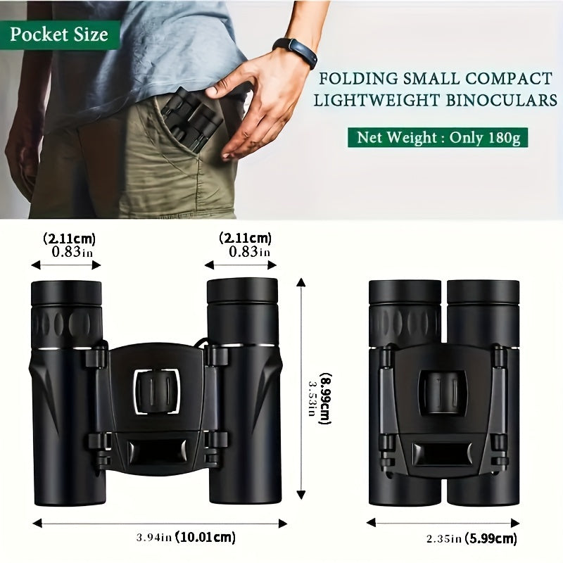 HD zoom portable folding binoculars for outdoor tourism and camping, with powerful long range capabilities.