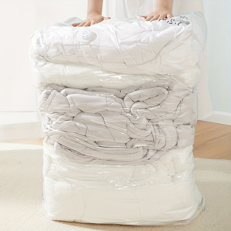 Jumbo Vacuum Compression Bag - Perfect for Clothes, Quilts, and Travel! Save Space with Easy-to-Use Space Saver Bags.