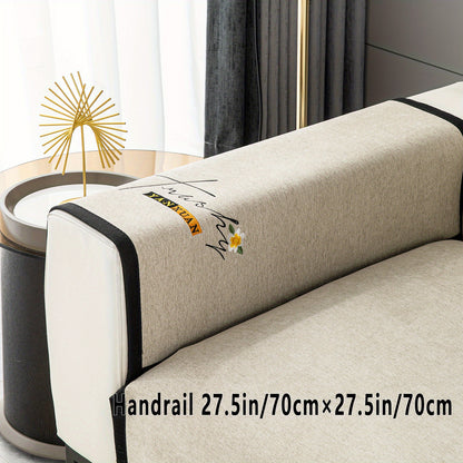 Chenille sofa slipcover for all seasons. Protects your furniture and enhances home decor.