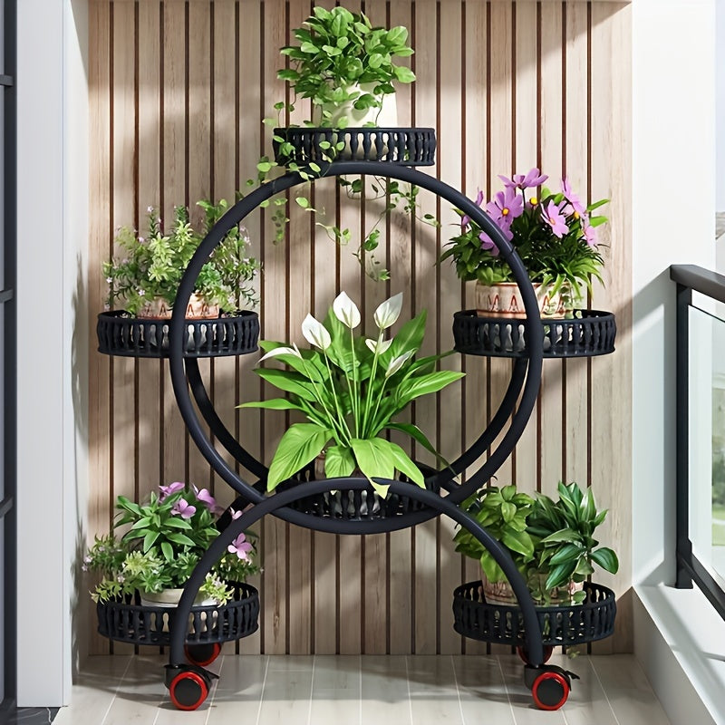 Popular European style multi-layer flower stand for living room and balcony, suitable for indoor use.