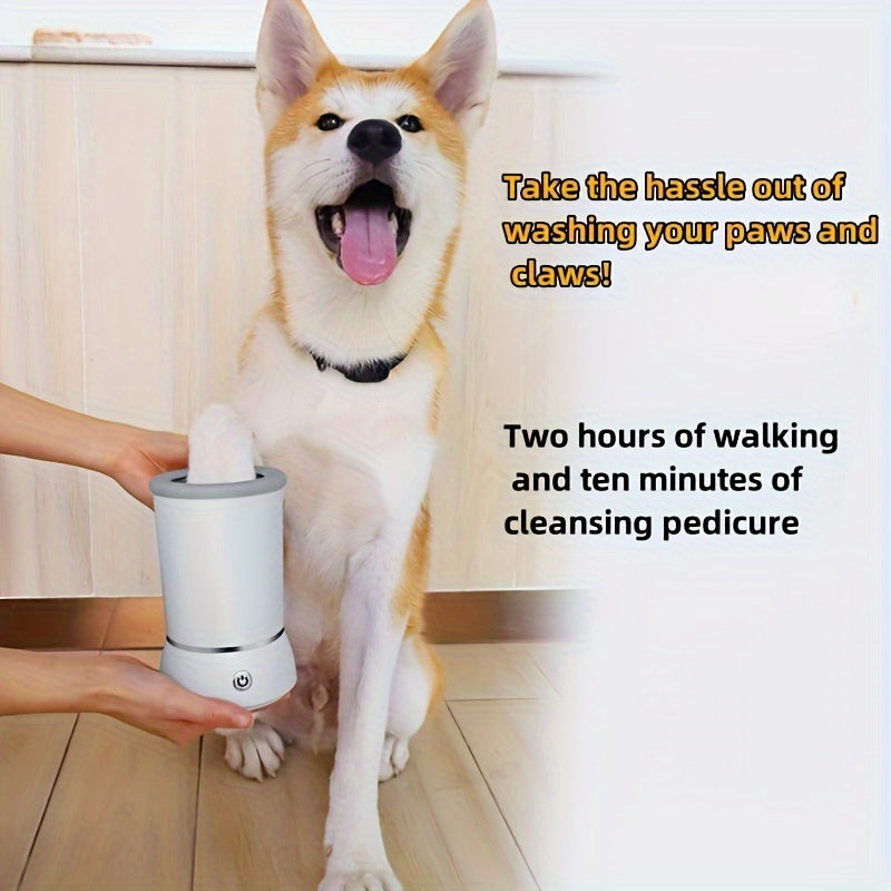 Convenient and user-friendly dog paw cleaner.