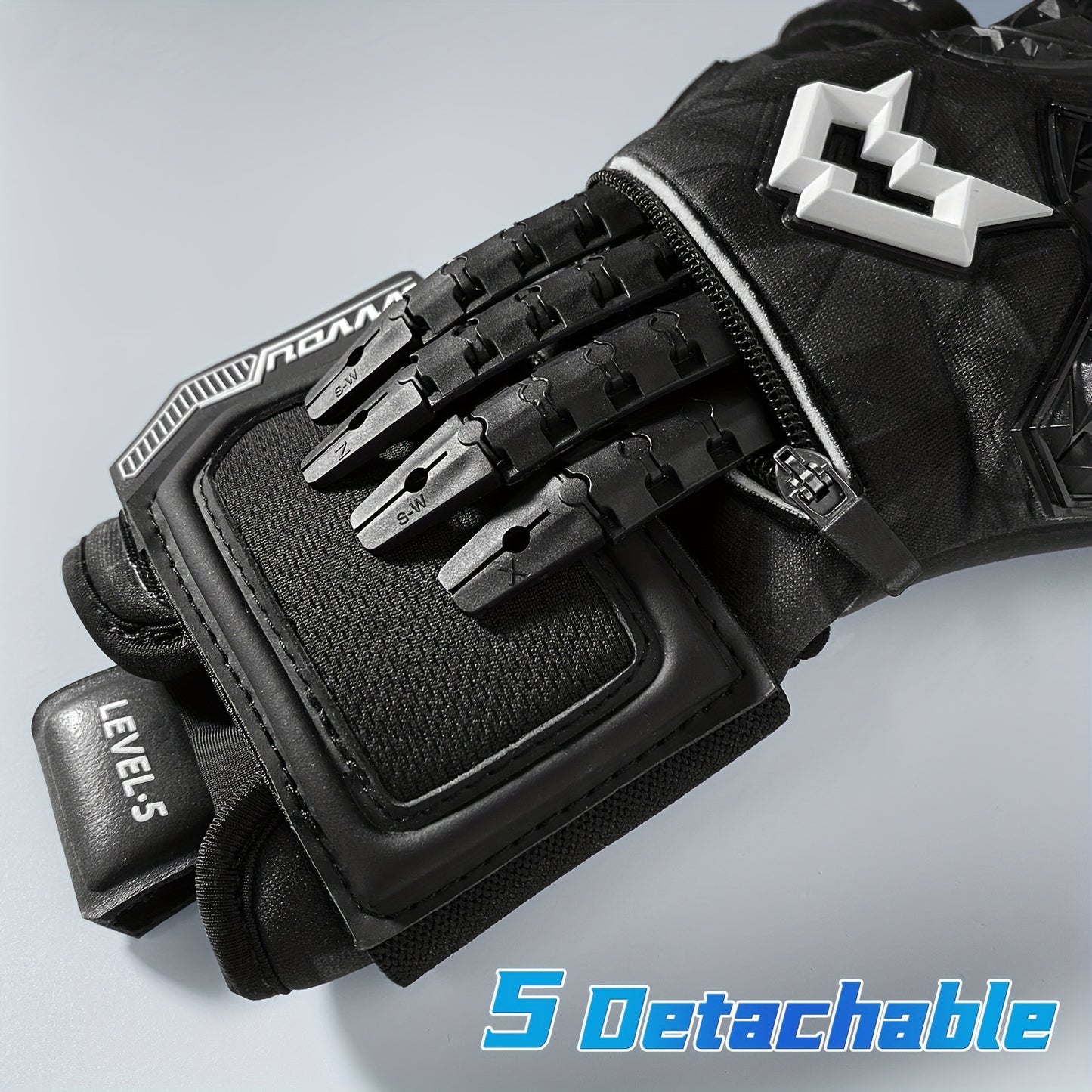 High-performance soccer goalie gloves with detachable finger saves and a sticky latex palm.