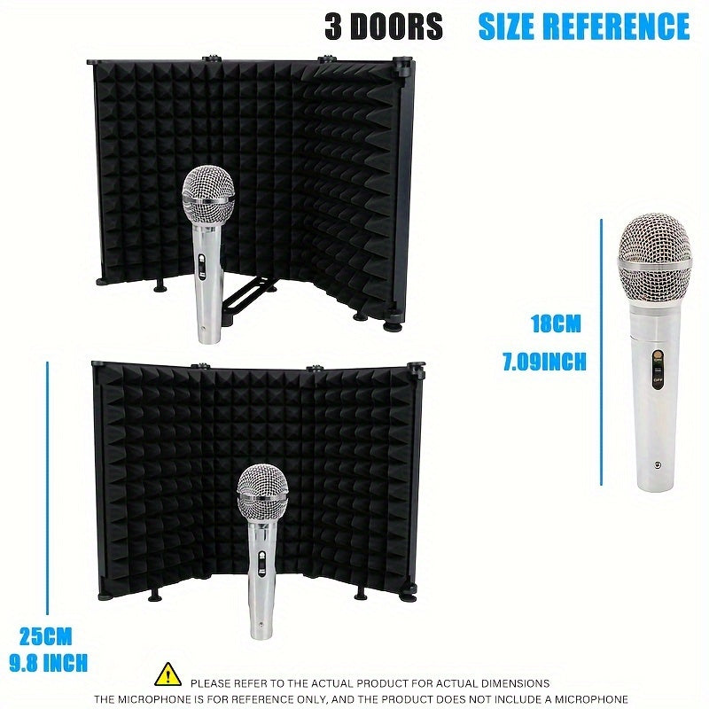 Isolate studio microphone with windproof cotton shield for improved recording quality. Eid Al-Adha Mubarak.