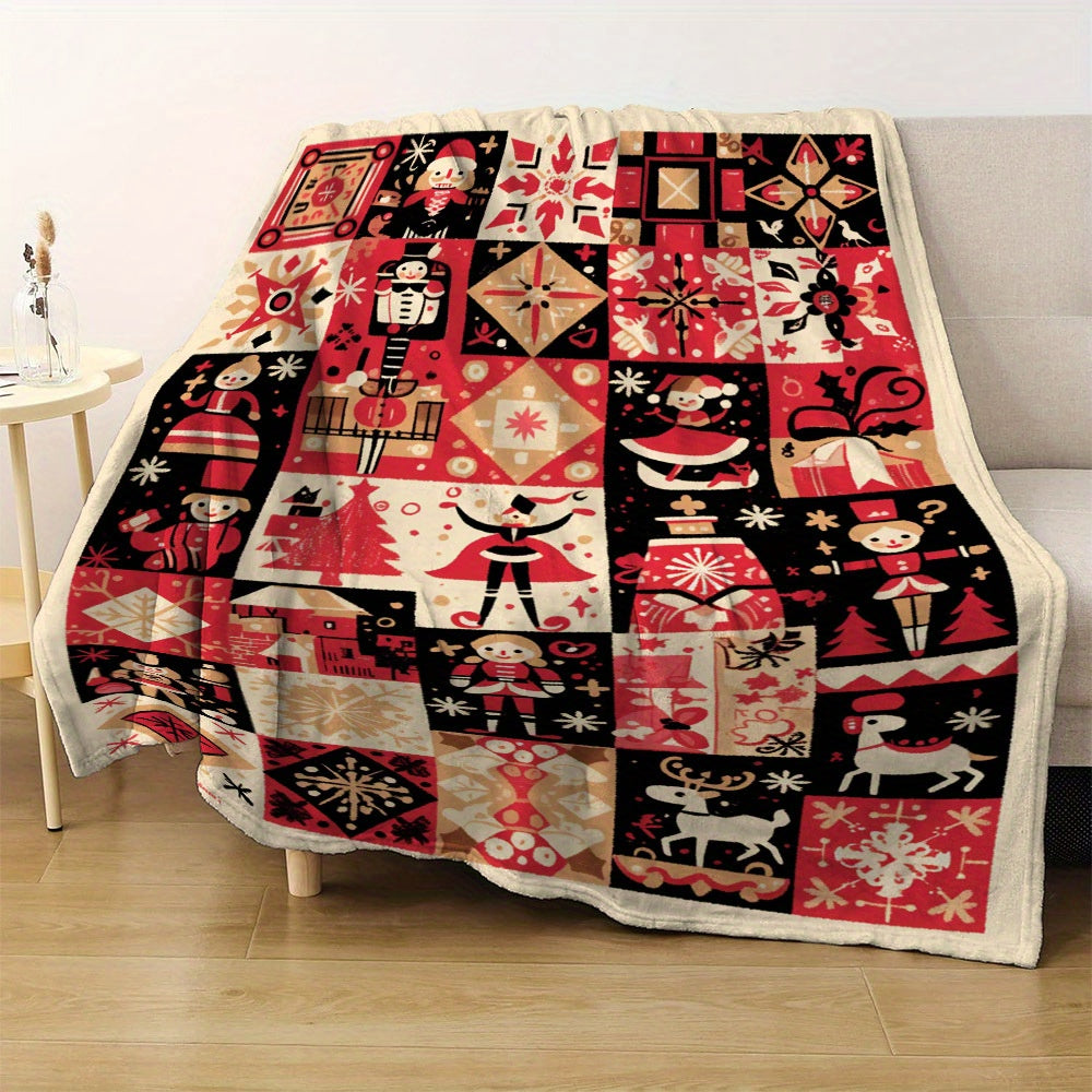 This trendy flannel fleece throw blanket features a digital print design and is perfect for all seasons. It can be used as a warm and comfortable bed cover, a multi-purpose travel and camping nap blanket, or a thoughtful Christmas gift for family and