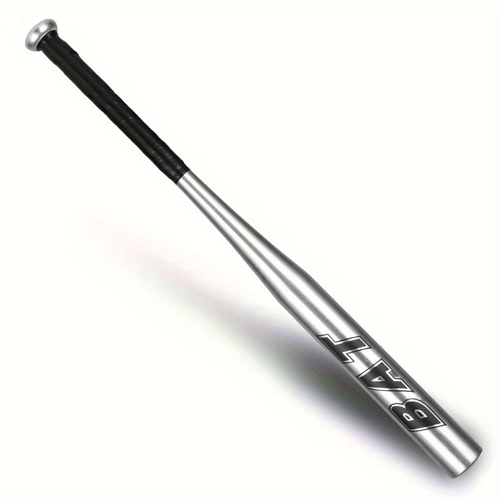 High-durability 50.8cm aluminum alloy baseball bat ideal for outdoor training and softball. Comes in silvery, blue, red, and black.