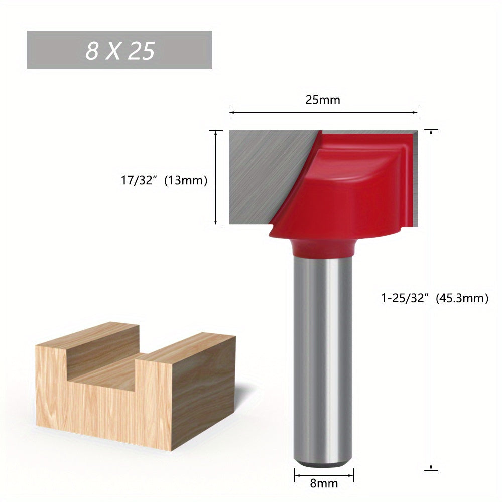 LAVIE 8mm Shank Bottom Milling Cutter Set for Woodworking, includes Slotting and Engraving Router Bits for cleaning.