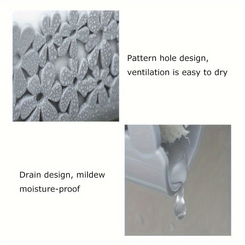 Wall Mounted Multi-Function Plastic Soap and Sponge Holder with Suction Cup for Kitchen and Bathroom - No-Drill Storage Rack for Dishcloth, Sponge, and Soap