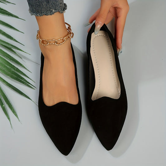 Seasonal Fashion: Pointed Toe Women's Flat Shoes with Comfortable Soft Bottom