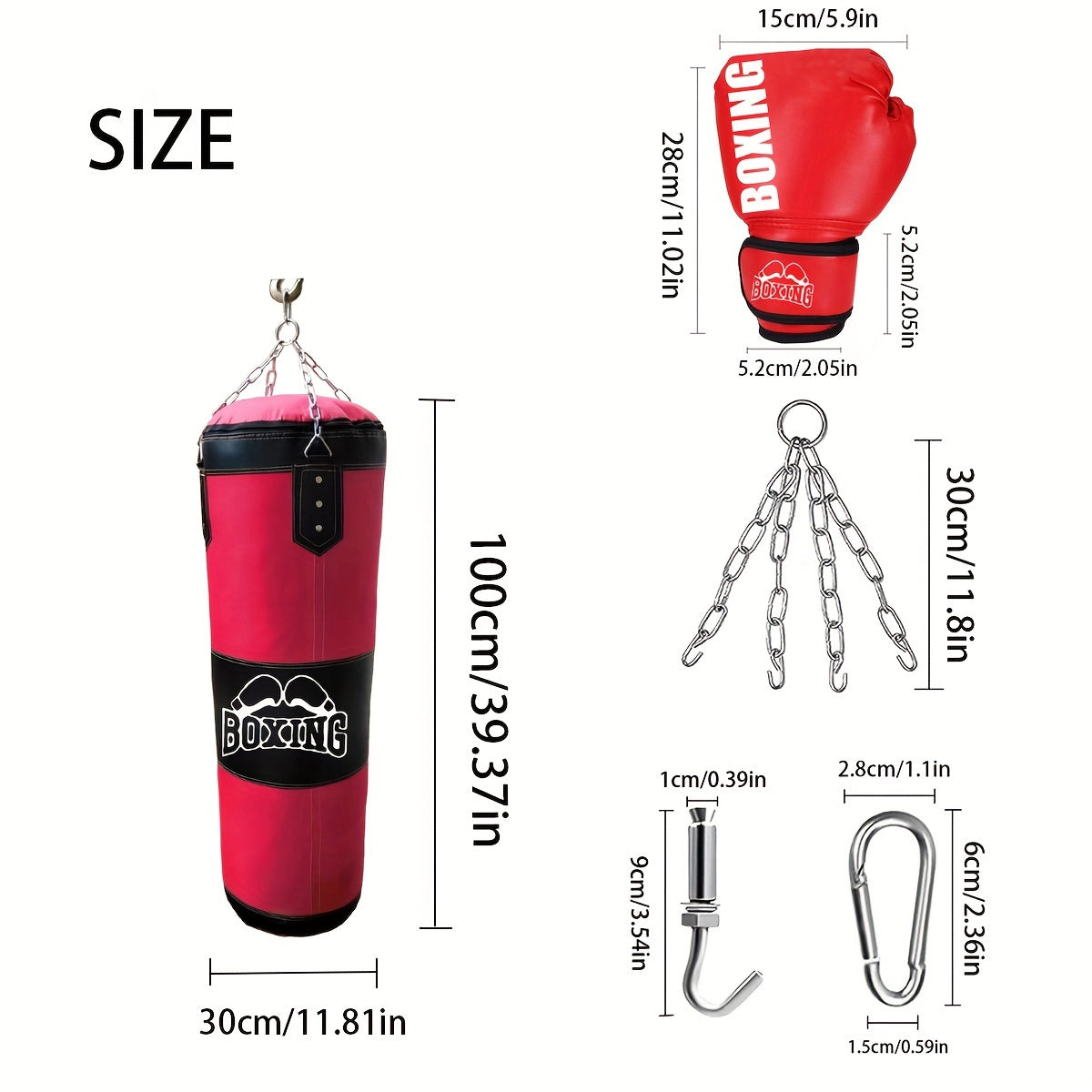 Adult unisex Sanda martial arts boxing bag for MMA training, hanging punching bag