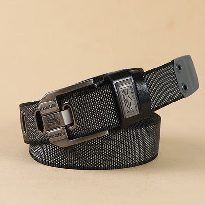 Men's Casual Canvas Strap with Alloy Pin Buckle, Durable and Flexible, Ideal Gift for Father, Elder, Boyfriend, and Friends