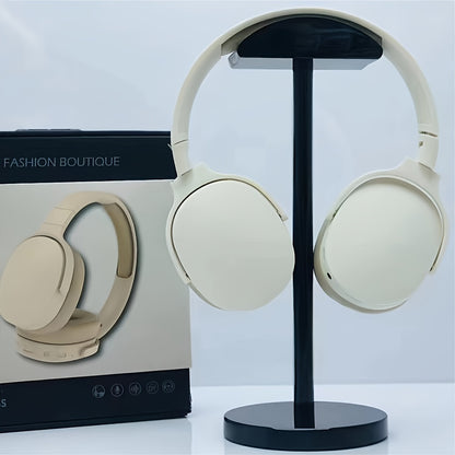 New foldable wireless earphones perfect for tablets, PCs, TVs, phones, birthdays, Easter travel gifts. Comfortable leather design with soundproofing.