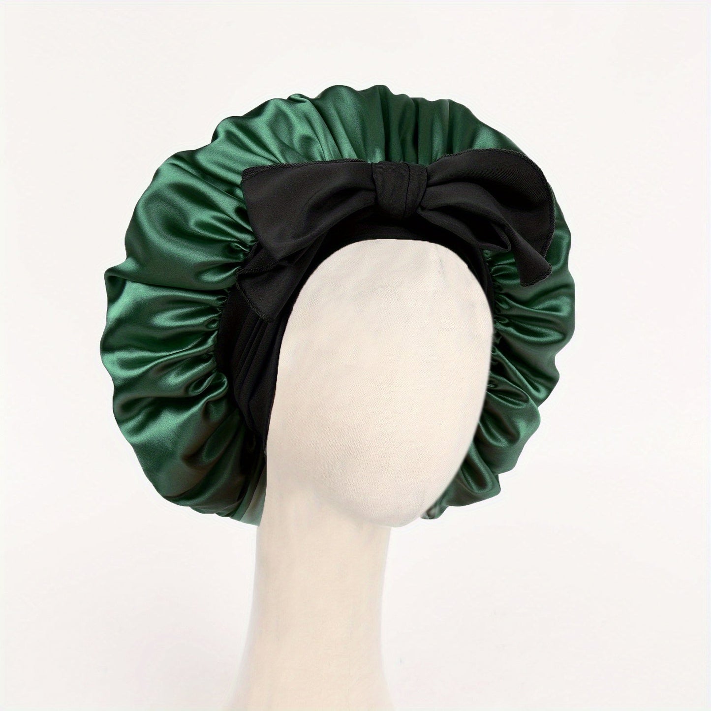 Satin Bonnet Silk Sleep Cap Adjustable Headwear with Tie Band - Perfect Christmas Gift for Women and Men