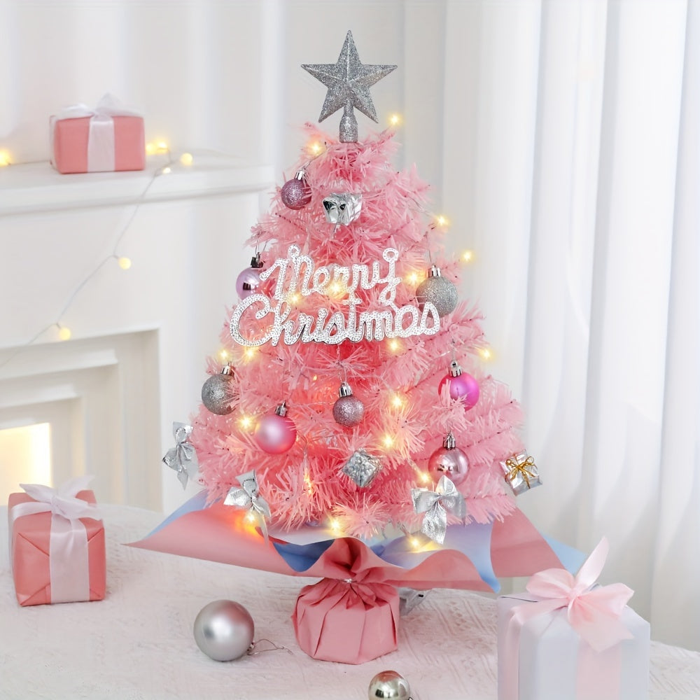 This stunning 59.94cm pink/blue Christmas tree is a must-have decoration for the holiday season. Made from high-quality PVC material, this beautiful tree can be reused year after year. It makes for the perfect Christmas gift, adding a touch of elegance