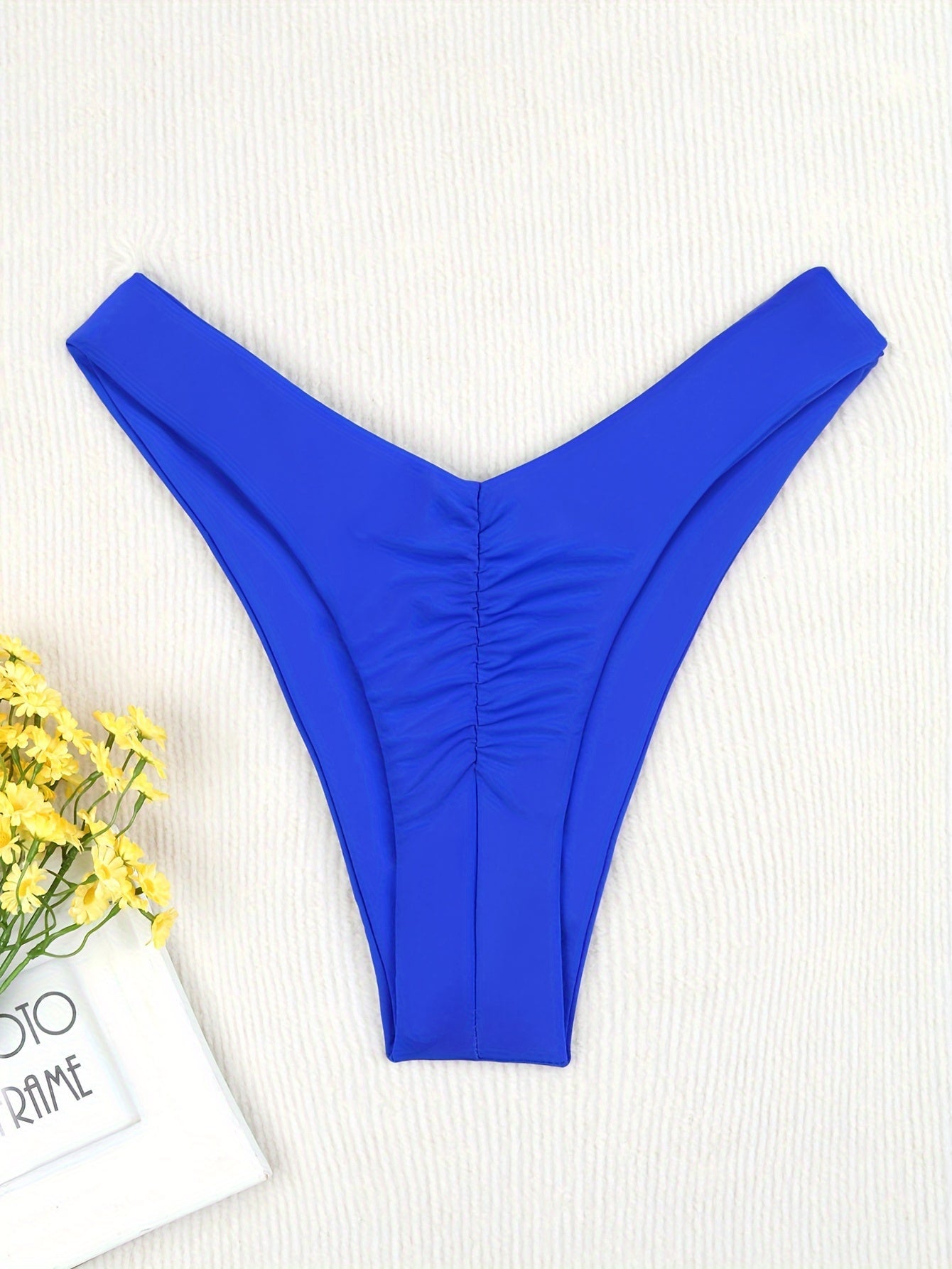 European and American fashion pleated thong-style bikini for beach vacation parties