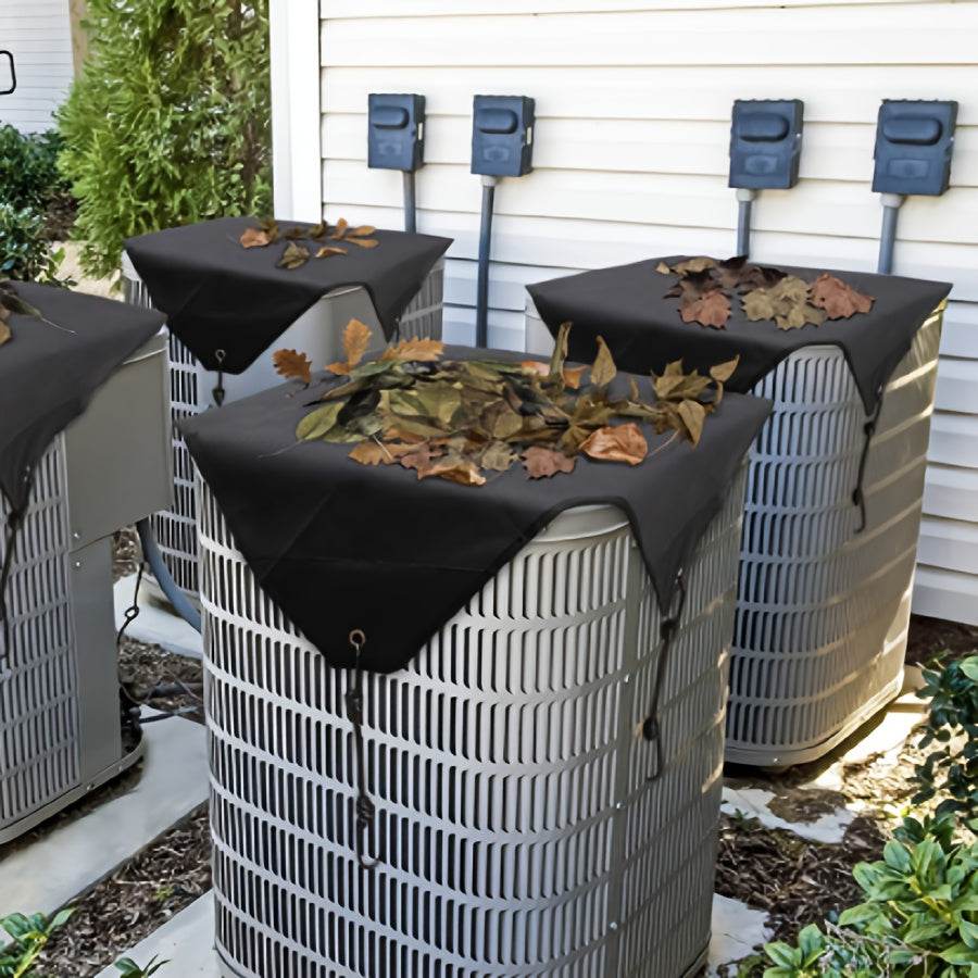 Protect your outdoor air conditioner with the durable Mutao Heavy-Duty Waterproof Air Conditioner Cover. This sturdy central unit protector is designed to easily fit your AC unit and is resistant to snow, rain, and debris. Includes 4 bungee cords for