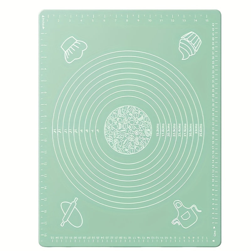 Non-stick silicone pastry mat (70.0cm x 50.04cm) for baking, pizza, and cake dough. BPA-free, non-slip surface. Ideal kitchen accessory.