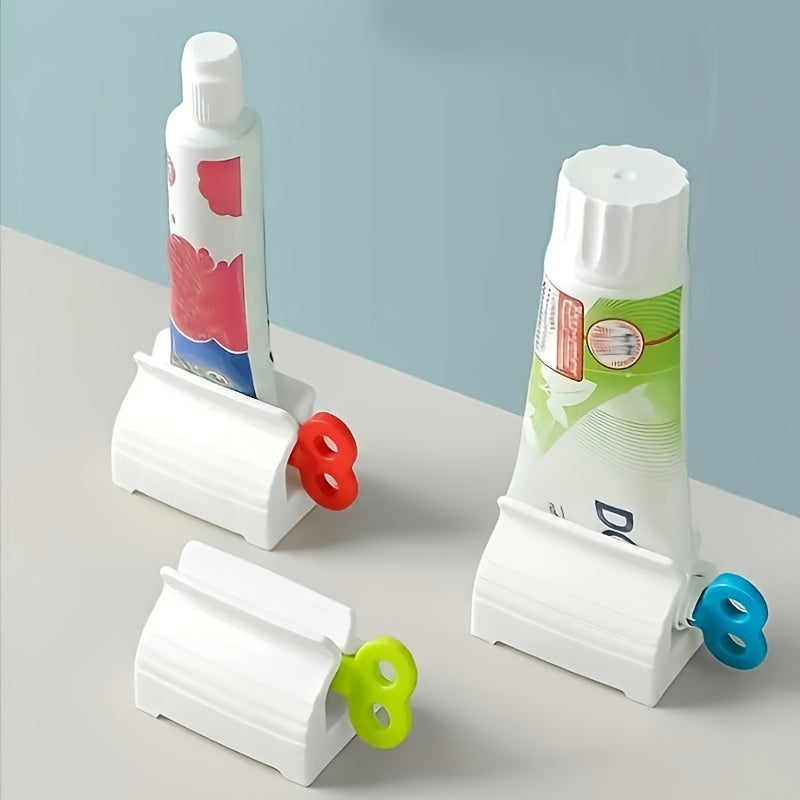 3-pack of tube squeezers for toothpaste, creams, and ointments. No electricity required. Reduces waste and organizes the bathroom.