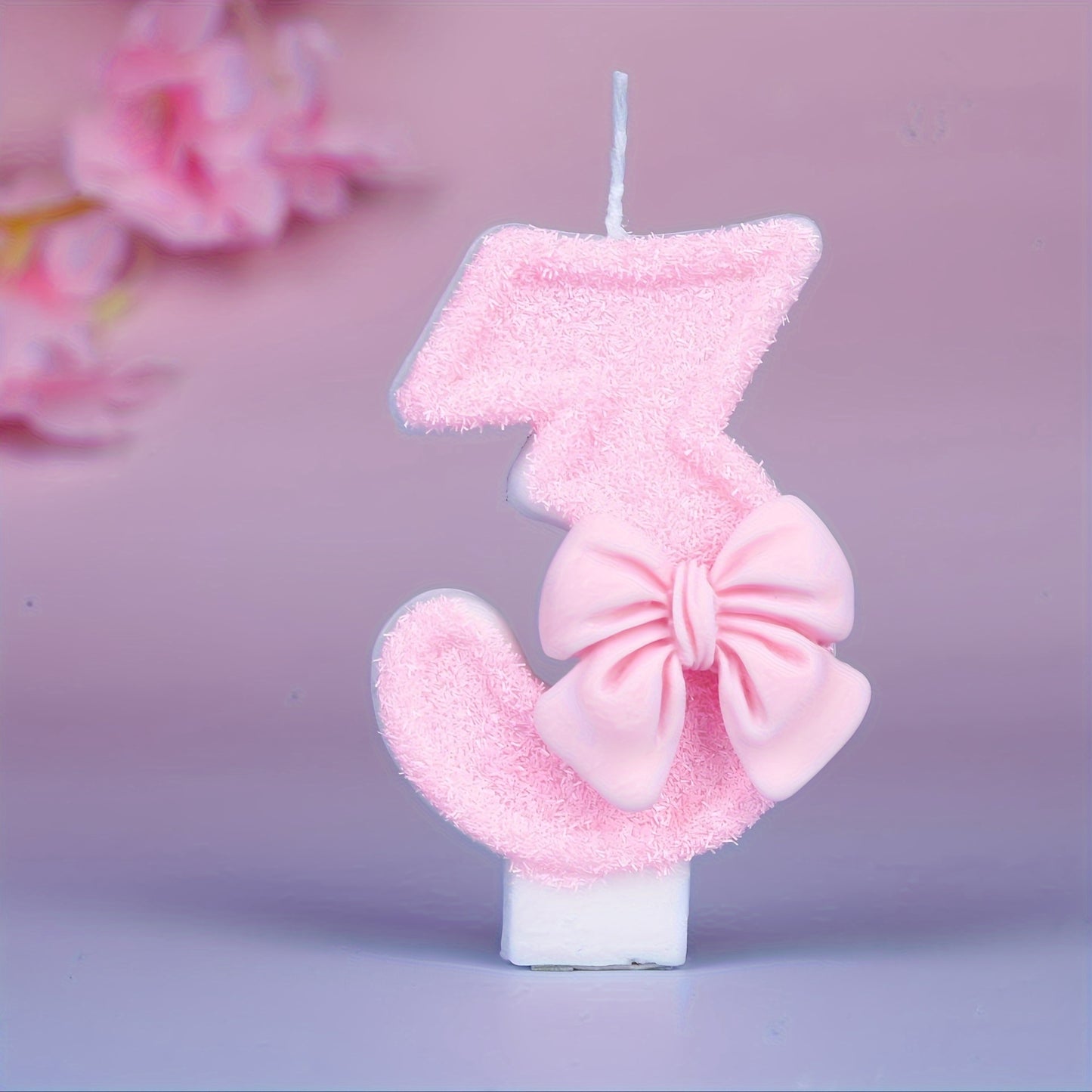 Pink Glitter Number 12 Birthday Candle - Ideal for Celebrations, Parties, and Decor.