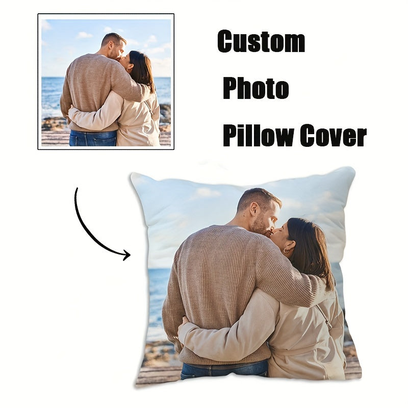 One piece of custom-designed pillow cover for home decoration, featuring patterns for Valentine's Day, Christmas, Thanksgiving, and New Year. This makes a perfect family gift or wedding anniversary gift with single-sided printing. Pillow cover does not