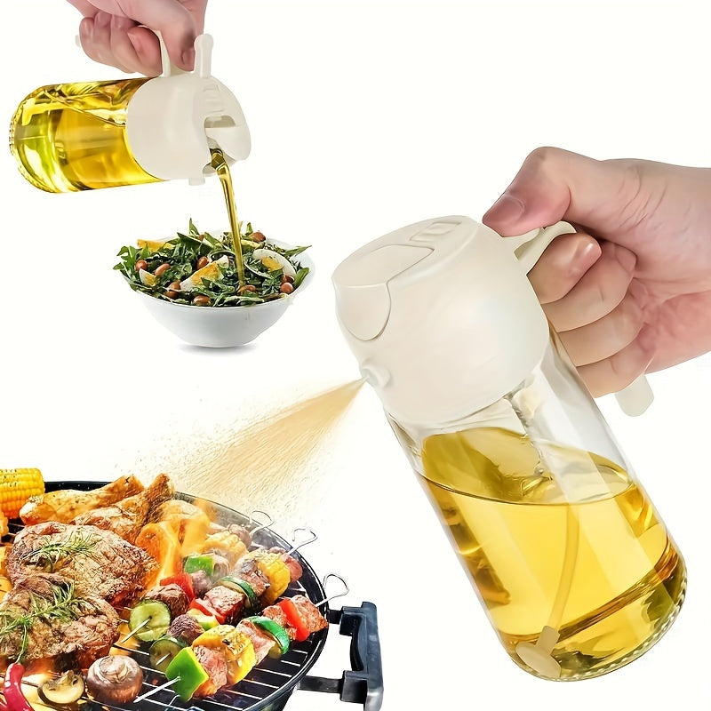 Get the ultimate 2-in-1 Glass Olive Oil Sprayer & Dispenser! With a capacity of 15.89oz, this PVC-Free kitchen essential is perfect for cooking, BBQ, and baking. Its easy-to-use and space-saving design makes it the perfect Christmas gift for anyone!