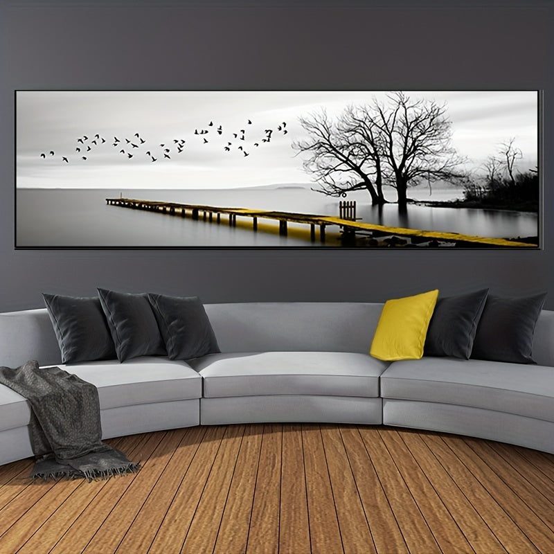 Industrial Style Bridge Scenery HD Canvas Painting Poster - Ideal for Home and Office Decor