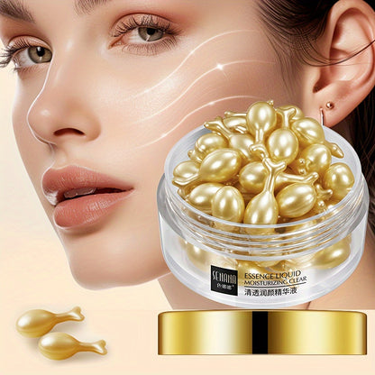 Vitamin E moisturizing essence capsules for nourishing and hydrating skin.