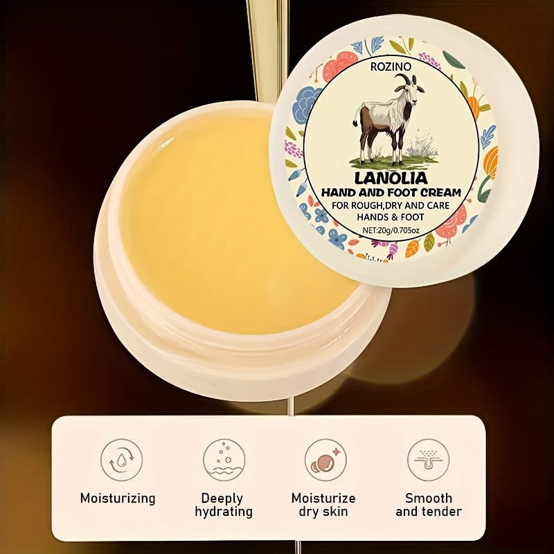 Lanolin Cream with Hyaluronic Acid deeply moisturizes cracked hands and feet in winter, leaving skin soft, smooth, and elastic with regular use.