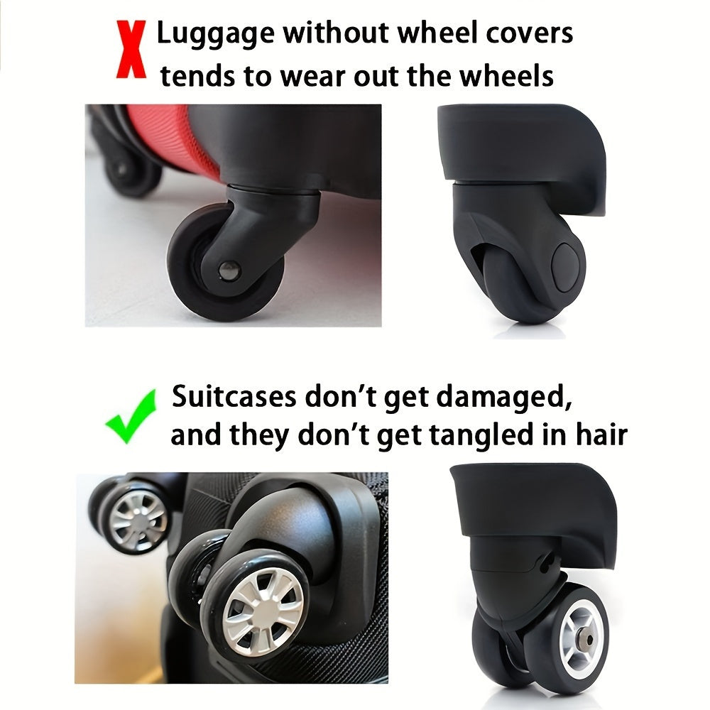 New third-generation upgraded thickened protective cover for luggage wheels, includes repair set for trailer luggage wheels, making them more durable and noiseless.